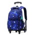 Natural Fish's new pull rod backpack three piece set for elementary school students, large capacity fashionable backpacks for both men and women, popular dropshipping