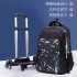 Natural Fish's new primary school students' pull rod backpack for men, large capacity wholesale, downstream popular item, can climb stairs, cross-border dropshipping