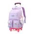 Natural Fish Children Elementary School Students Pull up Backpack Female Korean Version Large Capacity Junior High School Students Six Wheel Stair Climbing Backpack