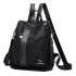 Cross border backpack women's 2025 new trendy black fashionable casual soft leather bag large capacity women's travel backpack