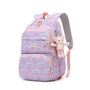 Natural Fish Cross border New Primary School Student Backpack, Girls' Large Capacity Camouflage Grid Pattern, 2nd to 6th Grade Backpack Delivery Service