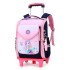 New product of Natural Fish: Pull rod backpack for elementary school students, girls in grades 1-6, lightweight, waterproof, large capacity, cross-border popular item