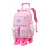 Natural Fish Children Elementary School Students Pull up Backpack Female Korean Version Large Capacity Junior High School Students Six Wheel Stair Climbing Backpack