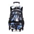 New lightweight pull rod backpack for elementary school boys, large capacity backpack for junior high school students in grades 3-6