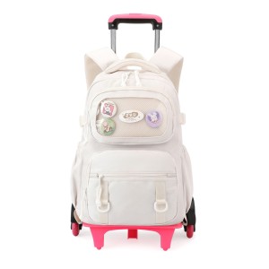 Natural Fish Primary and Secondary School Students' Pull up Backpack, Female Children's Backpack, Climbing Stairs, Resistant to Dirt, Export backpack for grades 3-6