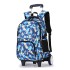 Daifa Natural Fish Pull Rod Backpack Primary School Students 3-5 Grades Girls Six Wheel Staircase Climbing 8-12 Years Old Large Capacity