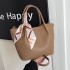 2024 new single shoulder women's bag, large capacity crossbody tote bag, mommy bag, fashionable and simple shopping bag