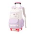 Natural fish pull rod backpack can be carried and used for two purposes. Six wheeled stair climbing backpack for junior high school students. Large capacity backpack for high school students