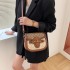 2024 handbag women's new high-end fashion retro crossbody bag Korean version western-style women's bag saddle bag broadband shoulder bag