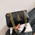 Bag for women, 2024 autumn and winter new style, high-end diamond grid bag, small fragrant style texture chain bag, single shoulder diagonal cross bag, trendy