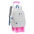 Natural Fish New Primary School Students' Pull up Backpack Girls' 2-6 Grades Large Capacity Detachable Backpack Hair Replacement