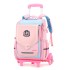 Cross border dropshipping of natural fish new product, pull rod backpack for elementary school students in grades 1-6, lightweight spine protection and water repellent for boys and girls