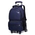 Trolley backpack with six wheels for climbing stairs, boys 6-9, junior high school students. Backpack with reduced load and spine protection, detachable and portable