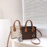 Trendy brand internet celebrity new fashionable, exquisite, atmospheric, contrasting color tote, European and American fashionable handbag, versatile diagonal cross bag for women