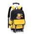 Natural fish pull rod backpack for primary school students aged 8-12, boys in grades 3-6, cartoon six wheeled climbing ladder wholesale printing