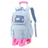 Natural Fish Primary and Secondary School Students' Pull up Backpack, Female Children's Backpack, Climbing Stairs, Resistant to Dirt, Export backpack for grades 3-6