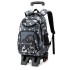 Natural Fish New Primary School Students' Pull up Backpack, Boys' Camouflage Leisure Large Capacity Load Reducing Backpack, One Piece Hair Replacement