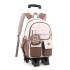 Natural fish cross-border hot selling pull rod backpack with large capacity for junior high school students, dual-use for girls, primary school students climbing stairs