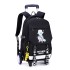 A dropshipping natural fish pull rod backpack for elementary school students aged 6-12, a detachable backpack for boys, cross-border bestseller