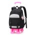 Natural Fish New Product Pull up Backpack for Primary School Students in Grades 3-6 Cross border Trend, Large Capacity, Six Wheel Ladder for Girls