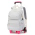 Natural fish new stair climbing rod backpack for girls, large capacity detachable middle school student backpack for elementary school students