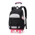 Natural Fish New Product Pull up Backpack for Primary School Students in Grades 3-6 Cross border Trend, Large Capacity, Six Wheel Ladder for Girls