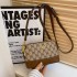 Summer 2024 new high-end fashion retro printed women's bag multi-layer mobile phone small bag casual single shoulder diagonal cross bag trend