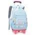 Natural Fish New Primary School Students' Pull up Backpack, Middle and High School Girls' Load Reduction, Ladder Climbing, Large Capacity Leisure Backpack