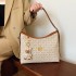 2024 New European and American Retro Tote Bag Fashion Design Vintage Flower Single Shoulder Underarm Bag Large Capacity Handheld Crossbody Bag