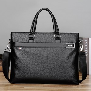 Cross border men's bag 2024 new business commuting briefcase laptop bag men's horizontal shoulder crossbody bag