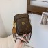 Retro printed bag for women 2024 new casual and fashionable shoulder bag, high-end and versatile, simple broadband crossbody bag