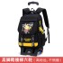 A dropshipping natural fish pull rod backpack for elementary school students aged 6-12, a detachable backpack for boys, cross-border bestseller