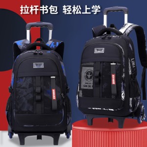 Natural Fish Cross border New Pull up Backpack for Primary School Students, Grades 3-6, Men, Large Capacity Load Reduction Backpack Delivery Service