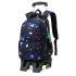 Natural Fish's new pull rod backpack three piece set for elementary school students, large capacity fashionable backpacks for both men and women, popular dropshipping