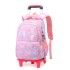 Natural Fish's new pull rod backpack three piece set for elementary school students, large capacity fashionable backpacks for both men and women, popular dropshipping