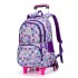 Daifa Natural Fish Pull Rod Backpack Primary School Students 3-5 Grades Girls Six Wheel Staircase Climbing 8-12 Years Old Large Capacity