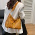 2025 New Bear Printed Large Capacity Underarm Bag for Women's Trendy Commuter Shoulder Bag, Casual Versatile Tote Bag