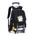 A dropshipping natural fish pull rod backpack for elementary school students aged 6-12, a detachable backpack for boys, cross-border bestseller