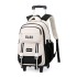 Natural Fish 2024 new pull rod backpack for female primary and secondary school students in grades 3-6, large capacity backpack with large wheels for climbing stairs