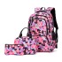 Cross border three piece children's backpack, nylon camouflage backpack for elementary school and girls, lightweight backpack for middle and high school students