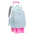 Natural Fish New Primary School Students' Pull up Backpack Girls' 2-6 Grades Large Capacity Detachable Backpack Hair Replacement