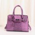 Cross border Crocodile Pattern Handheld Platinum Bag 2021 New European and American Retro Large Capacity Women's Bag Single Shoulder Cross Shoulder Big Bag