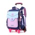 Natural Fish New Boys and Girls Primary School Students' Pull up Backpack for Grades 3-6, Detachable Backpack for Climbing Stairs