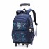 Printed scroll backpack, natural fish large capacity backpack, boys' junior high school and elementary school students' fashionable backpack, cross-border wholesale