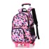 Daifa Natural Fish Pull Rod Backpack Primary School Students 3-5 Grades Girls Six Wheel Staircase Climbing 8-12 Years Old Large Capacity