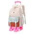 Natural Fish New Stair Climbing Pull Rod Backpack Junior High Capacity Detachable One Piece dropshipping Children's Backpack