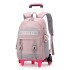 Natural Fish New Product Pull up Backpack for Primary School Students in Grades 3-6 Cross border Trend, Large Capacity, Six Wheel Ladder for Girls