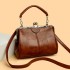 Cross border foreign trade women's bag 2024 new urban simple fashion retro hand-held clip on shoulder crossbody bag wholesale