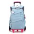 Natural Fish One Piece dropshipping for middle school students, six wheeled climbing ladder, pull rod backpack for primary school students, large capacity backpack for cross-border special