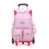 Natural Fish Children Elementary School Students Pull up Backpack Female Korean Version Large Capacity Junior High School Students Six Wheel Stair Climbing Backpack